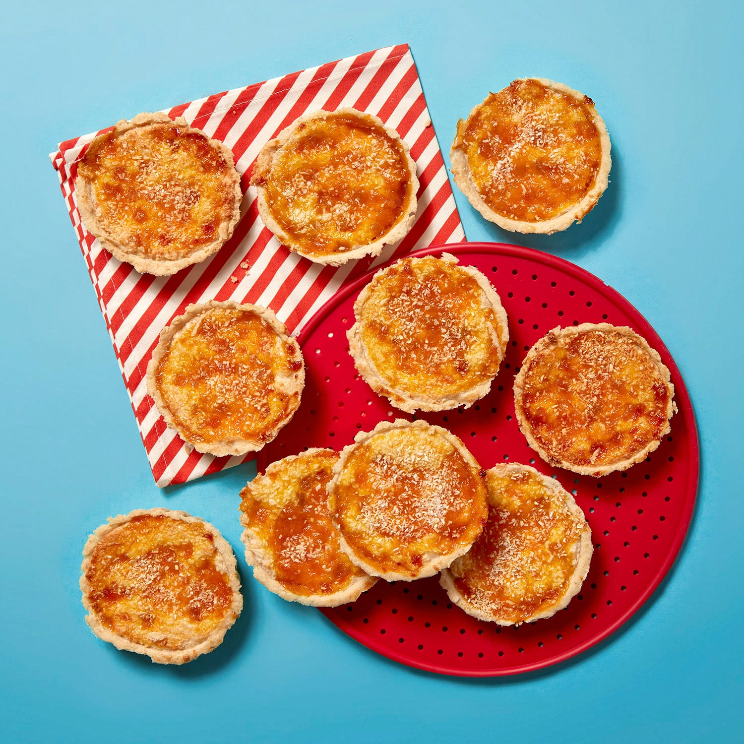 Caramelised Peach and Coconut Tart